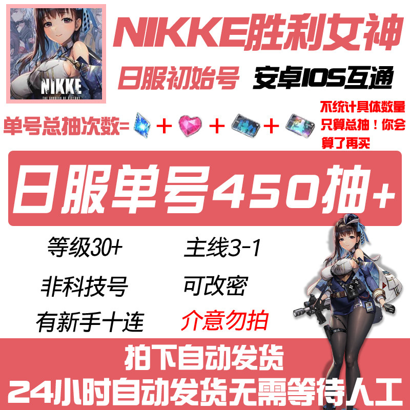 nikke胜利女神初始号JP日韩全球服妮姬自选号红莲丽塔神罚黑白兔属于什么档次？