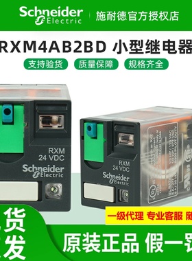 原装施耐德中间继电器 RXM4AB2BD/2P7/2B7/2F7/2JD/2ED/2FD/1MD