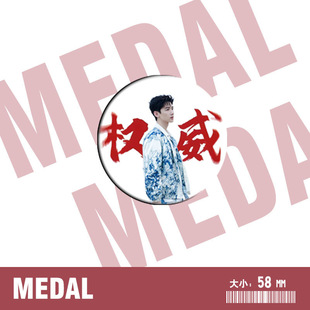饰 白敬亭权威吧唧徽章胸针58mm粉丝应援物料周边自制痛包高颜值装