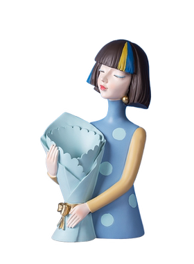 捧花女孩美妆系列家居服装店摆件