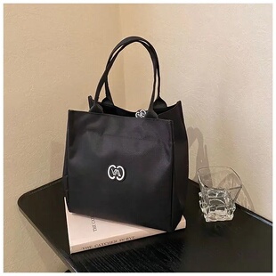 高品质加厚简约手提包大容量妈咪包便携手拎饭盒袋上班通勤女包