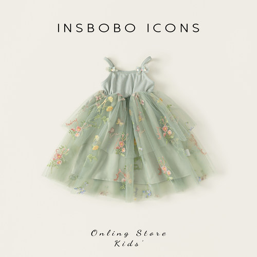 INSbobo女童连衣裙女孩生日衣服