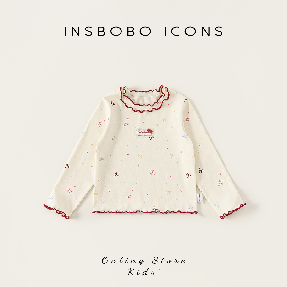 INSbobo女童打底衫2026春季新款长袖上衣春装儿童衣服春秋T恤童装