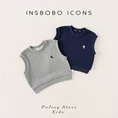 卡通女童上衣休闲 新款 INSbobo儿童秋装 马甲男童背心2025秋季