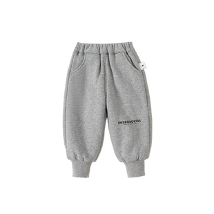 女童冬装2025新款卫裤男童裤子夹棉加厚女童休闲裤保暖秋冬款长裤