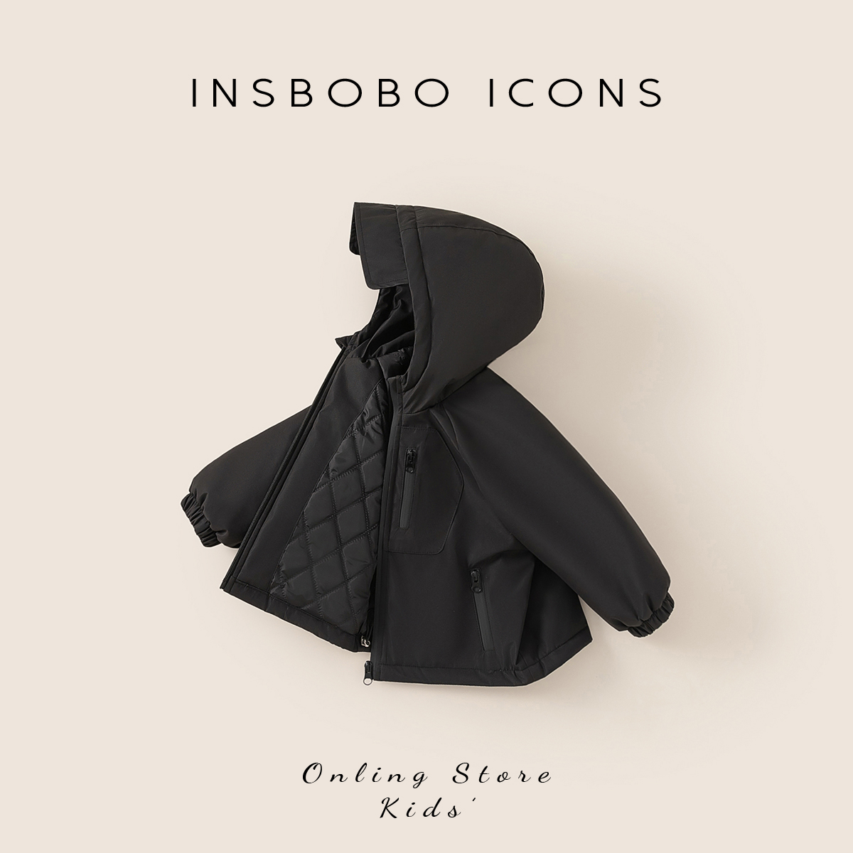 INSbobo儿童棉服冬装休闲外套