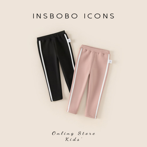 INSbobo儿童裤子织带裤子
