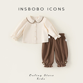 两件套女宝宝长袖 INSbobo婴儿套装 韩版 儿童新款 小童时髦 2026春季