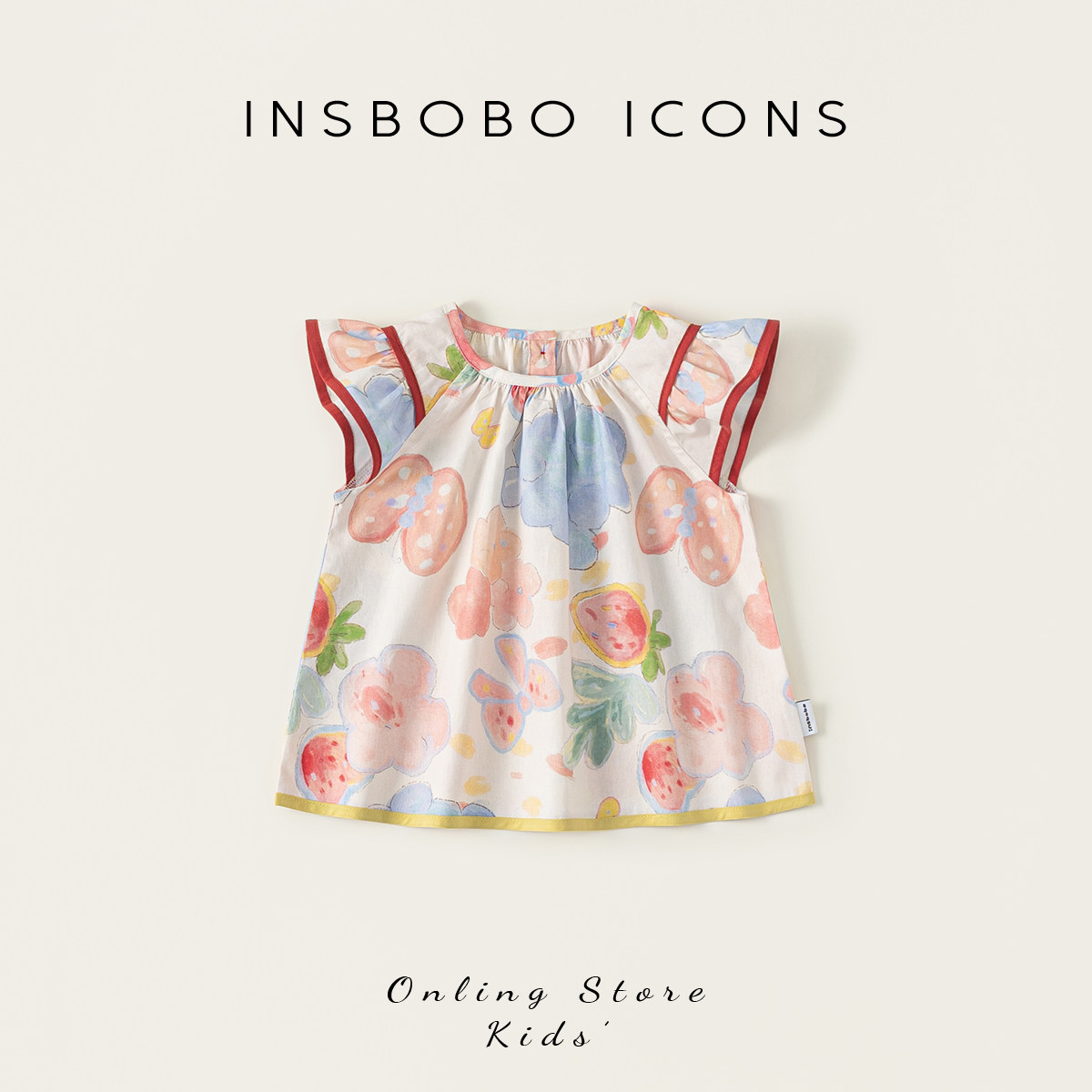 INSbobo女童衬衫2026夏季新款儿童衬衣女宝宝洋气童装上衣