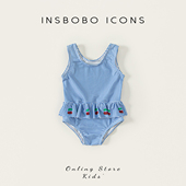 儿童游泳衣洋气宝宝童装 INSbobo女童泳衣夏2025新款 女宝泳装 夏日