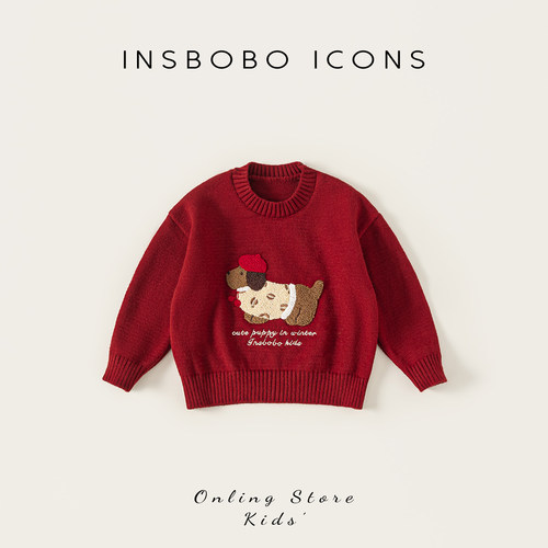 INSbobo女童春秋新款洋气毛衣潮