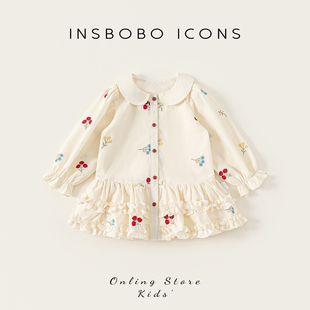 INSbobo女童裙子2026春季新款儿童连衣裙宝宝童装洋气公主裙春装