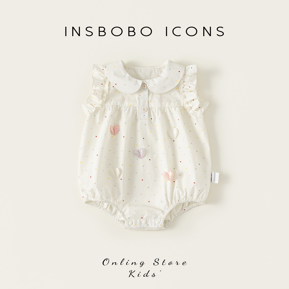INSbobo婴儿衣服夏季新款2026女宝宝连体衣洋气爬爬服哈衣