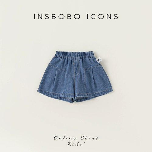 Детские шорты, джинсовая юбка, тонкие штаны для девочек, летняя одежда, в западном стиле