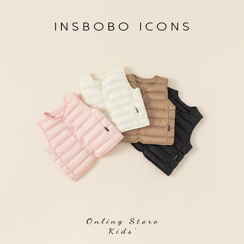 儿童羽绒马甲女童羽绒背心轻薄