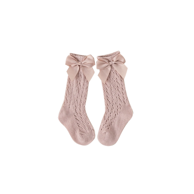INSbobo女童春夏蝴蝶结中筒袜