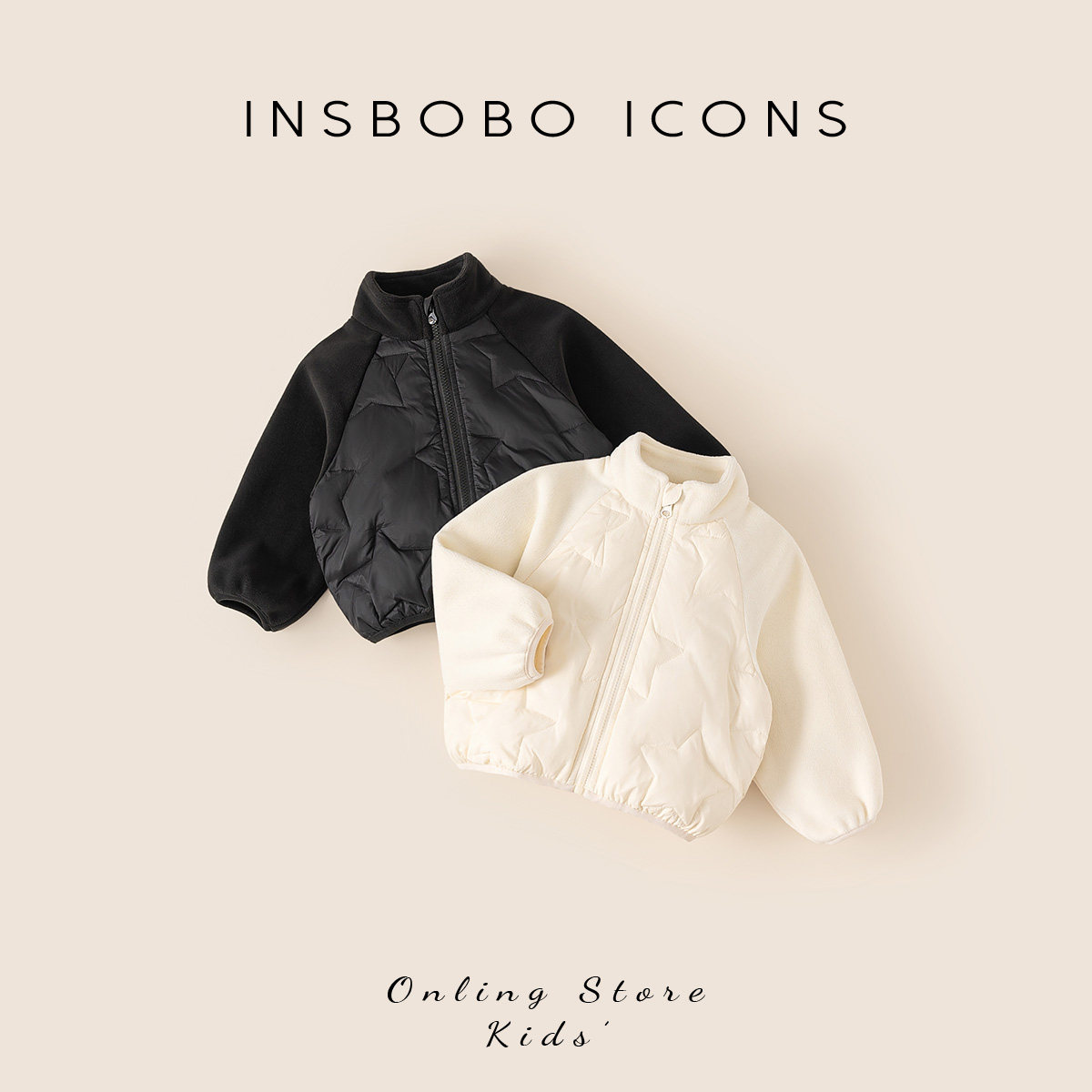 INSbobo儿童羽绒服2026冬季新款男童轻薄外套女童羽绒内胆冬装潮