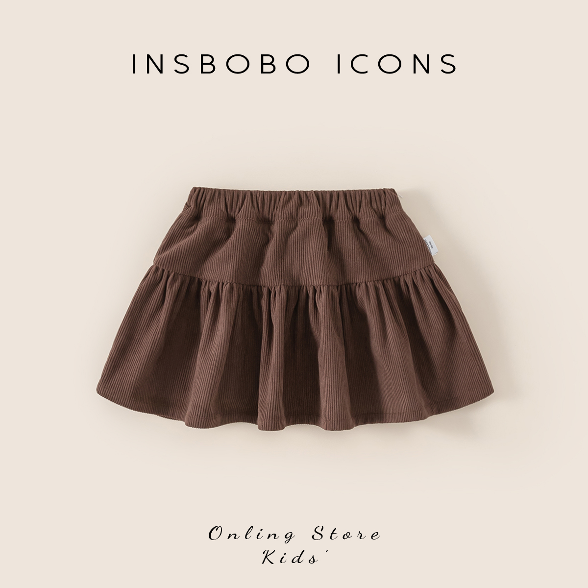 INSbobo女童裙子2025新款洋气儿童半身裙宝宝时髦秋装短裙秋冬潮