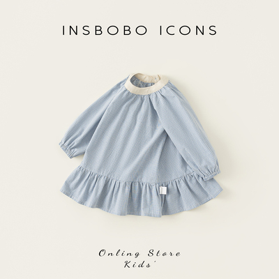 INSbobo儿童荷叶边秋装连衣裙