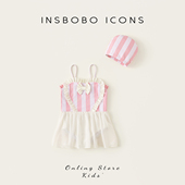 INSbobo女童泳衣2025夏季 洋气潮 宝宝夏装 新款 女宝连体衣儿童泳装