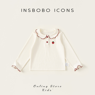 INSbobo女童上衣春装2026春季新款儿童长袖t恤宝宝超好看衣服童装