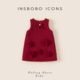 儿童过年衣服宝宝新年冬装 INSbobo女童连衣裙红色裙子冬季 新款 潮