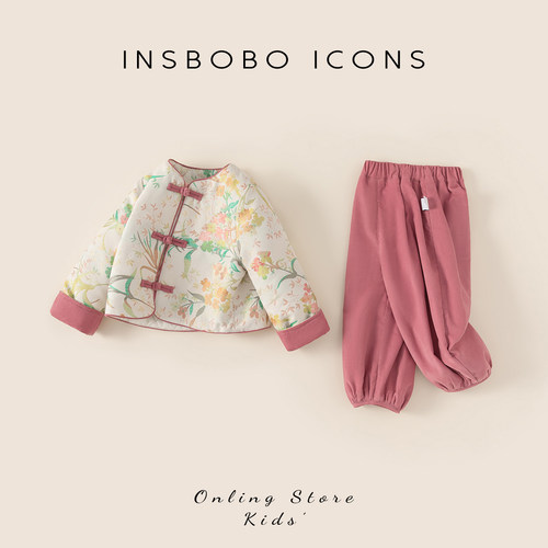 女童汉服儿童冬装周岁女宝礼服