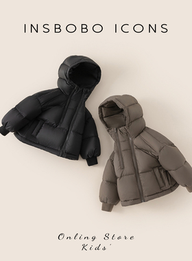 儿童羽绒服三防男童羽绒服宝宝羽绒服白鸭绒女童羽绒服冬季羽绒服