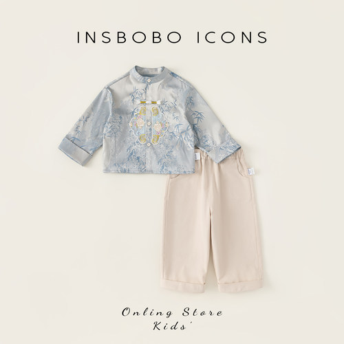 汉服周岁男宝礼服男孩新中式