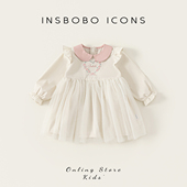 童装 INSbobo女童裙子2026春季 新款 儿童洋气公主裙女孩好看连衣裙