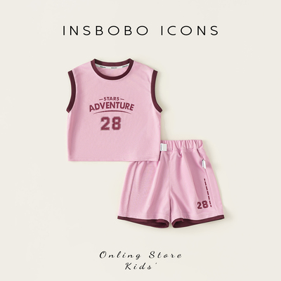 INSbobo儿童套装无袖短裤两件套