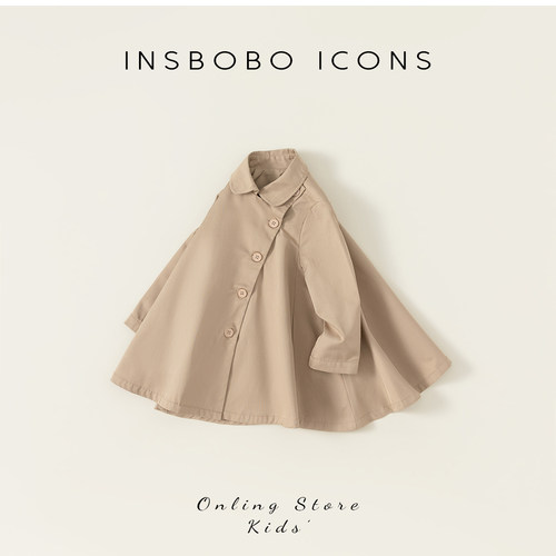 女童风衣外套春季2026新款大衣