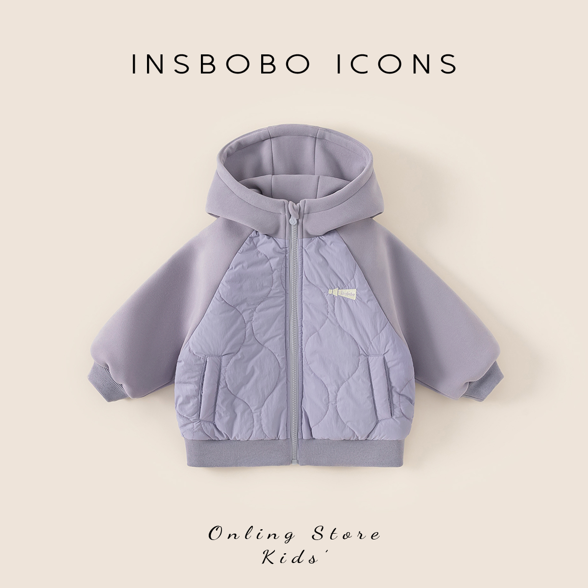 INSbobo女童拼接时尚外套秋冬潮