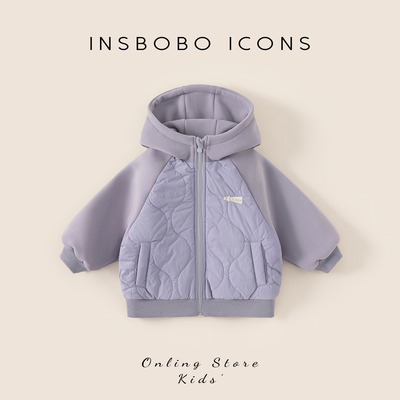 INSbobo女童拼接时尚外套秋冬潮