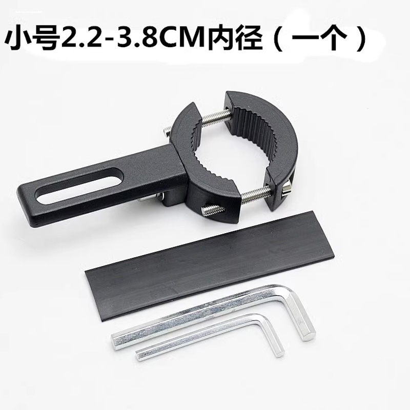 摩托车射灯护杠改装铝合金管夹万向可调节踏板车前挡泥板固定支架
