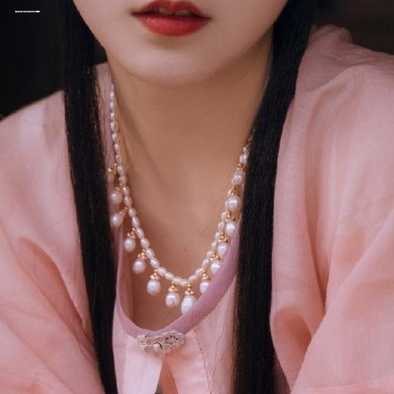 汉服璎珞项链古典项圈日常项链额饰男女款铜