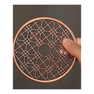 中式壶垫片蜡烛温茶壶隔热片恒温加热暖茶炉烤网圆形合金茶盘配件