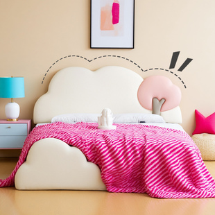 无床头软包儿童房卧室床头靠垫靠背防撞榻榻米墙围靠板女孩公主风