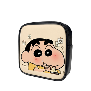 蜡笔小新少女卫生棉收纳包便携月事包姨妈巾可手提包大容量收纳袋