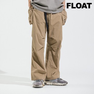 清 裤 FLOAT潮牌时尚 秋工装 男女宽松休闲阔腿伞兵长裤 坠感长裤