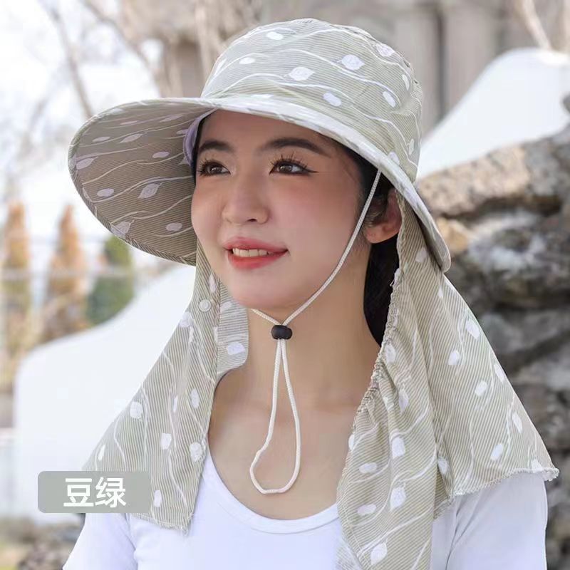 女士遮阳帽带防风绳防晒