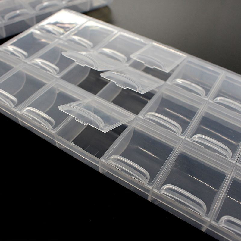拼豆收纳盒钻石画分钻盒透明收纳盒28格21小零件配件米珠美甲饰品