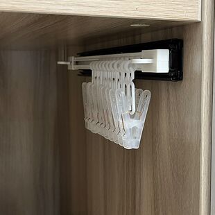 挂钩柜子侧边推拉帽子收纳神器衣帽挂钩宝宝袜子内裤家用夹子整理