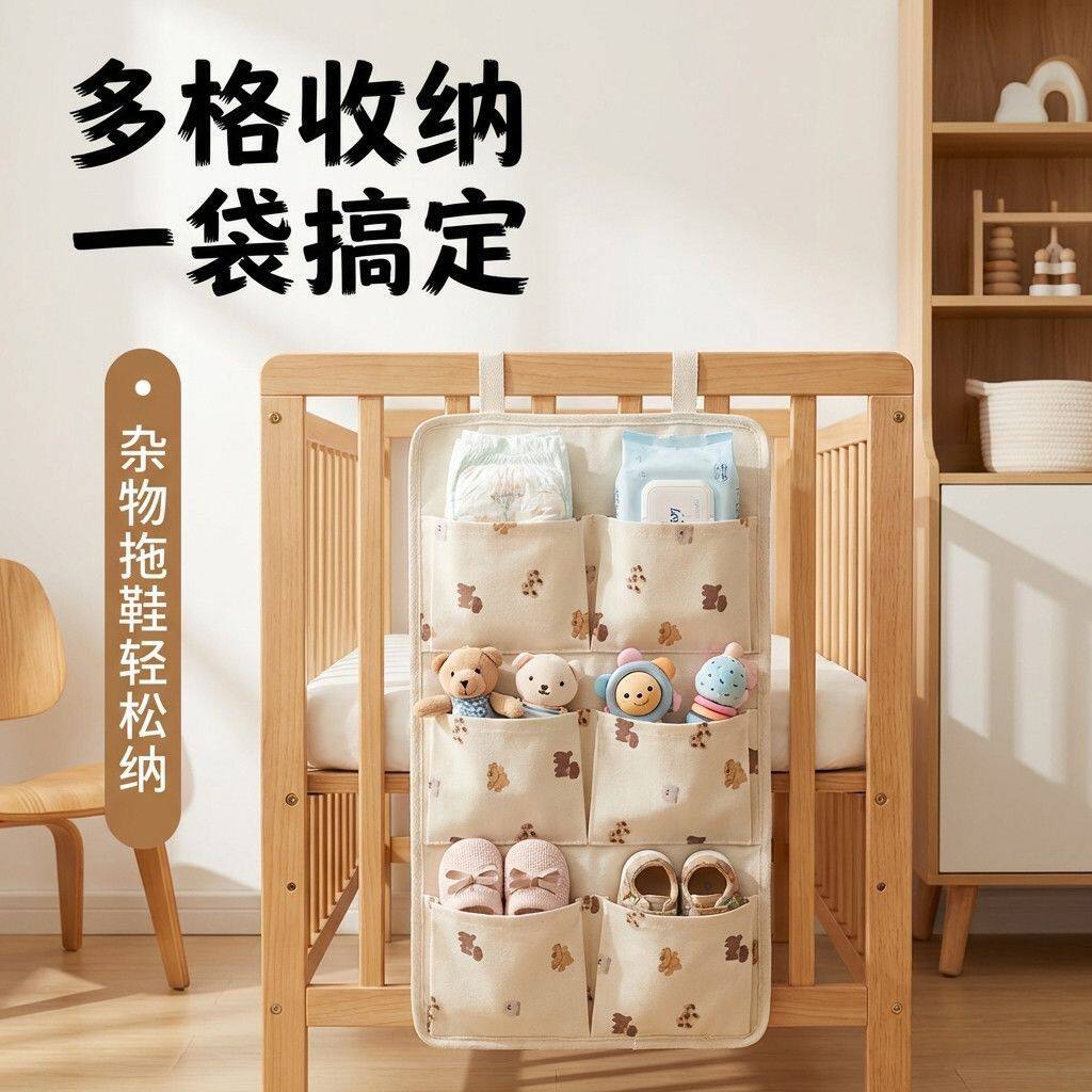 婴儿床收纳新款围栏拖鞋