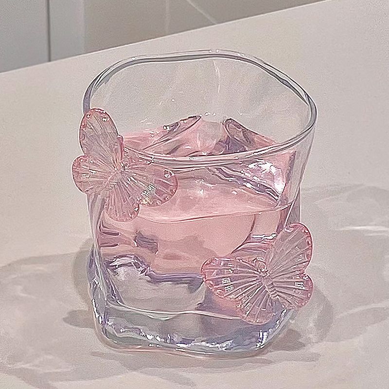 啤酒杯一对透明扭扭玻璃图片