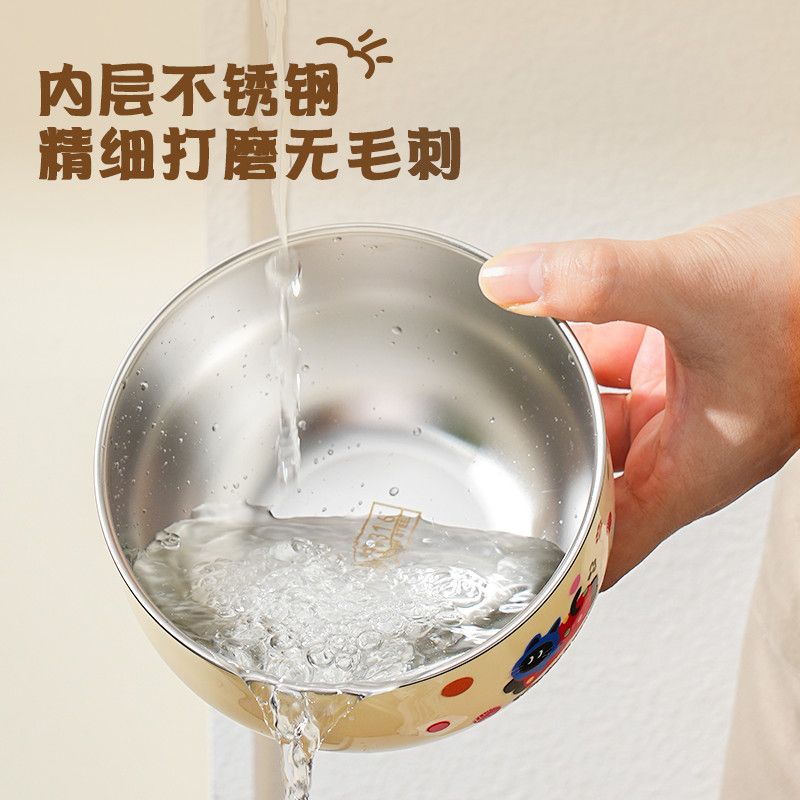 不锈钢锅316食品级碗卡通