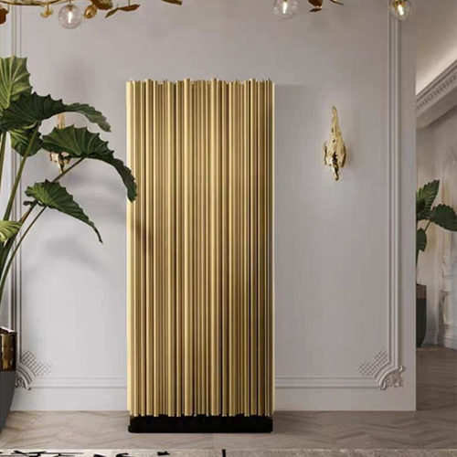 轻奢风家用靠墙餐边柜不锈钢创意