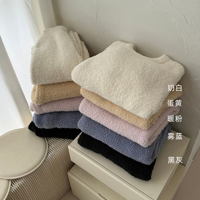 冬季半边绒加厚睡衣冰淇淋女