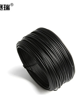 安赛瑞 包塑铁丝捆扎线 电镀锌铁丝 黑圆 每卷长约43m23543