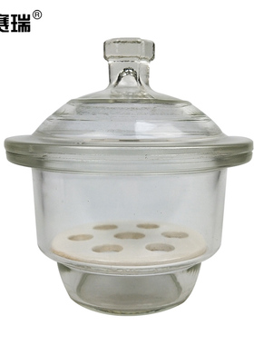 安赛瑞 实验室玻璃仪器空气干燥器附瓷板 白色透明 600900 SYS